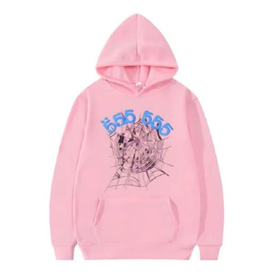 Sp5der 555555 Pink Hoodie