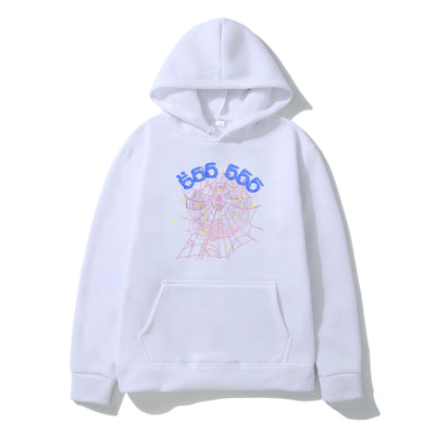 Sp5der 555555 Angel Hoodies White