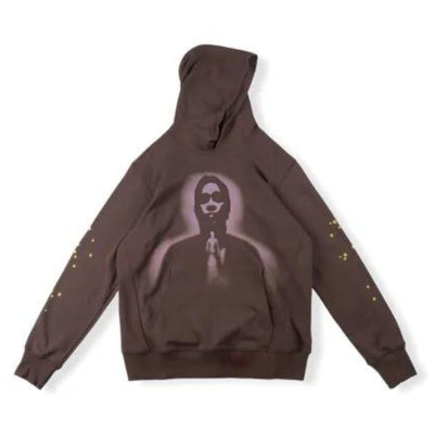 Sp5der Brown Hoodie